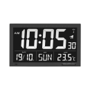 XXL Wanduhr Funkuhr Kalender Thermometer Wecker Digitaluhr