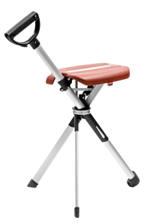 Sitzstock Ta-Da-Chair leicht - praktisch - stabil bis 130 kg  87 cm in braun