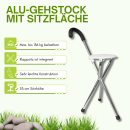 Gehstock mit Sitzfläche / leichter Sitzstock aus...